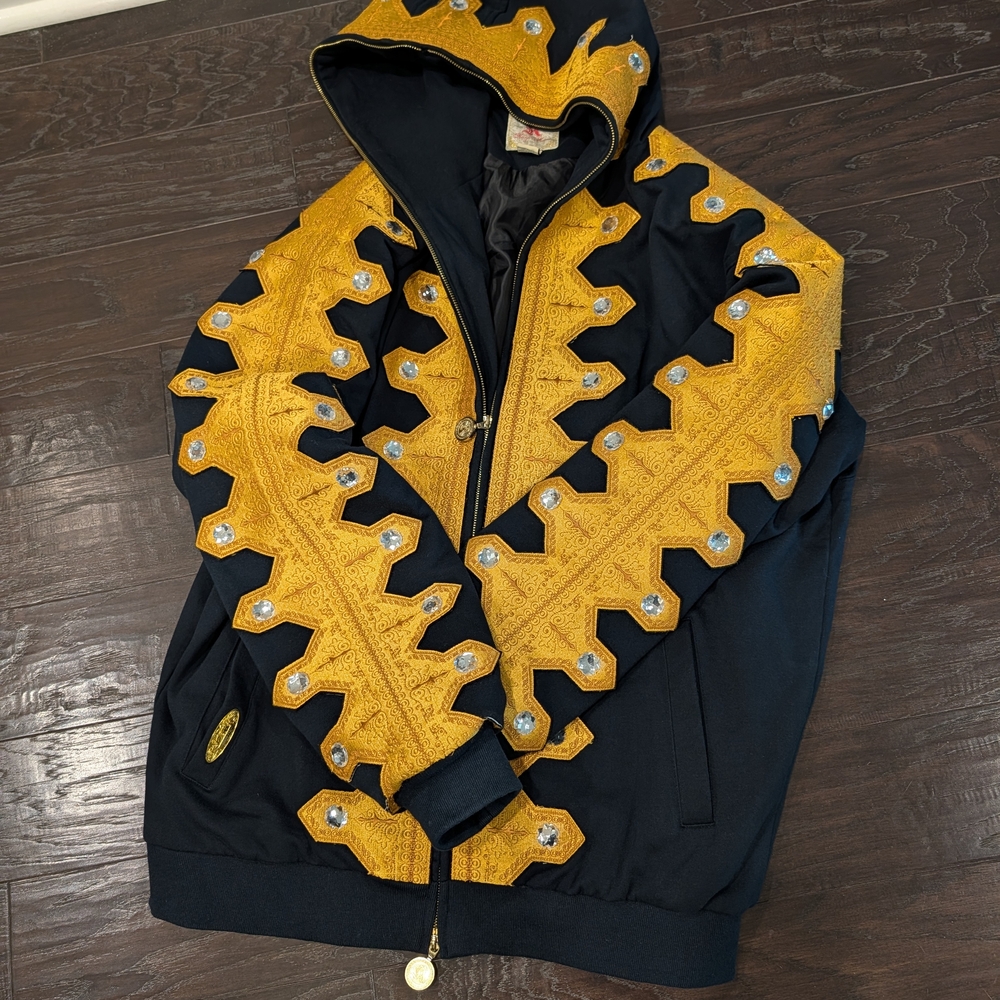KANJI JEANS Hip Black and Gold Men's Statement Jacket
